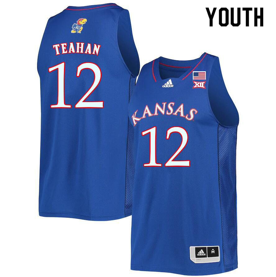 Youth #12 Chris Teahan Kansas Jayhawks College Basketball Jerseys Sale-Royal - Click Image to Close
